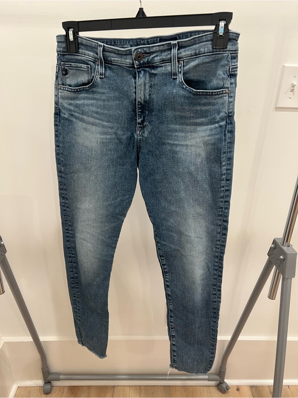 Ag Adriano Goldschmied Slim Washed Blue Jeans